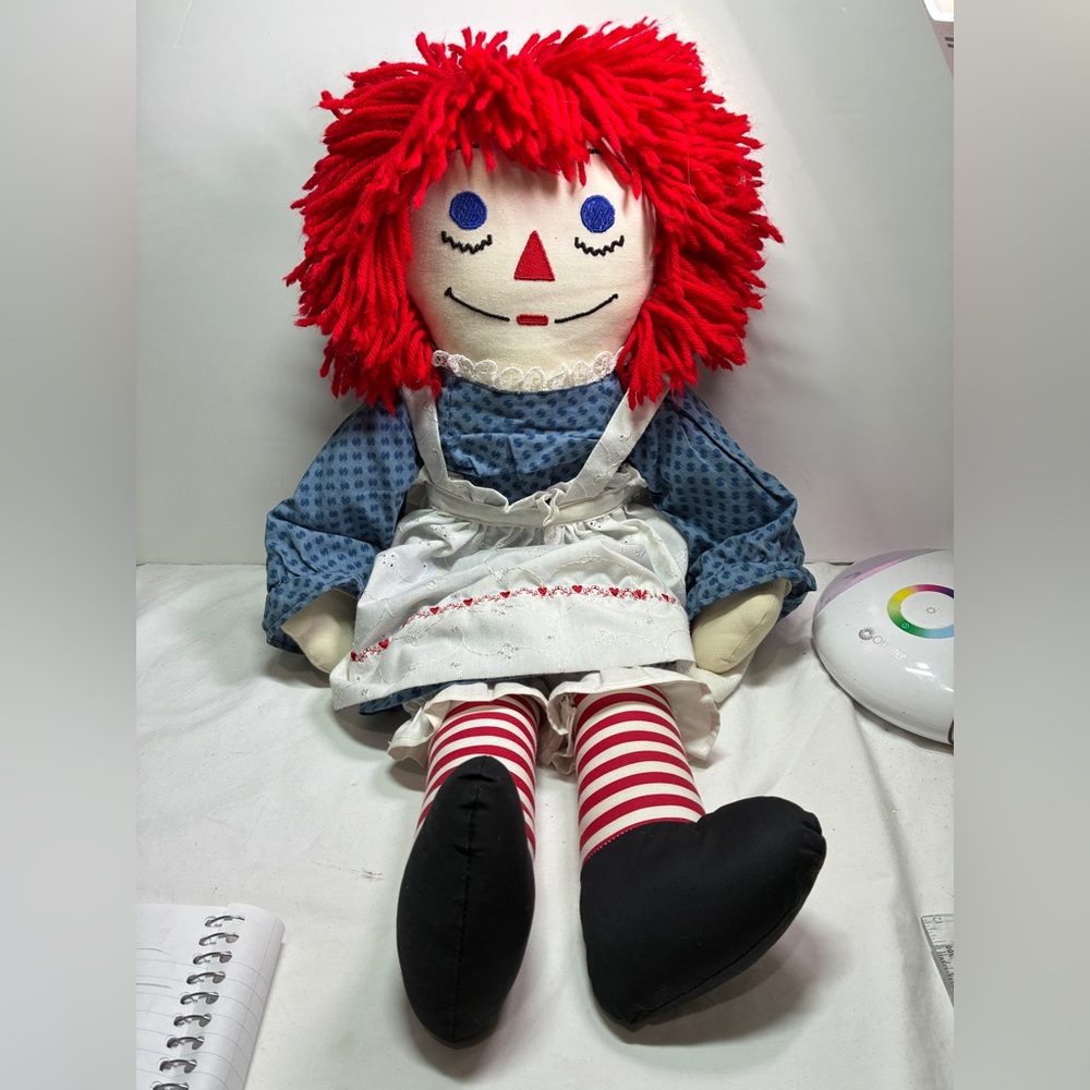 Vintage Raggedy Ann Doll With Large I Love You Heart Large 23”